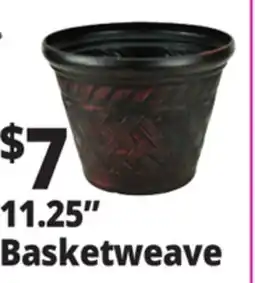 Ocean State Job Lot Basket Weave 11.25 Resin Planter offer
