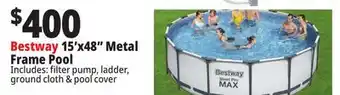 Ocean State Job Lot Bestway 15' x 48 Steel Pro Max Above Ground Pool Set offer