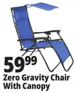 Ocean State Job Lot Reclining Zero Gravity Chair with Canopy offer