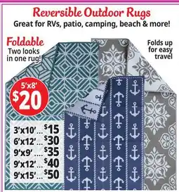 Ocean State Job Lot Foldable Reversible Patio Rug offer