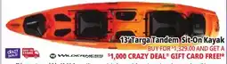 Ocean State Job Lot Wilderness Systems Targa 130T Recreational Tandem Kayak Mango offer