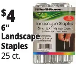 Ocean State Job Lot Tiller & Rowe 6 Landscape Staples 25 Count offer