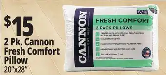 Ocean State Job Lot Cannon Fresh Comfort Bed Pillows 2 Pack offer