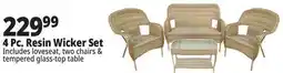 Ocean State Job Lot 4 Piece Resin Wicker Patio Set offer