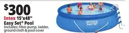 Ocean State Job Lot Intex 15' x 48 Easy Set Above Ground Pool Set offer
