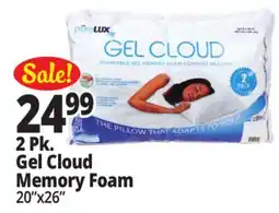 Ocean State Job Lot pureLUX Shapeable Gel Memory Foam Comfort Pillows 2-Count offer