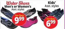 Ocean State Job Lot Mens and Womens Water Shoes offer