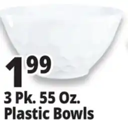 Ocean State Job Lot Premium Plastic 55 oz White Serving Bowl 3 Count offer