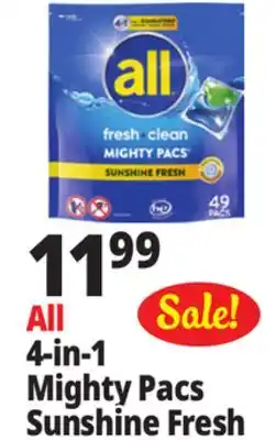 Ocean State Job Lot all Fresh + Clean Sunshine Fresh Mighty Pacs 49 Count offer