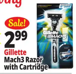 Ocean State Job Lot Gillette Mach3 Men's Razor Handle with Cartridge Refill offer