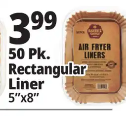 Ocean State Job Lot Baker's Choice Rectangle Air Fryer Liners 50 Count offer
