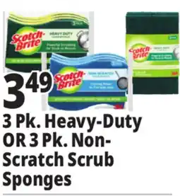 Ocean State Job Lot Scotch-Brite Non-Scratch Scrub Sponges 3 Pack offer