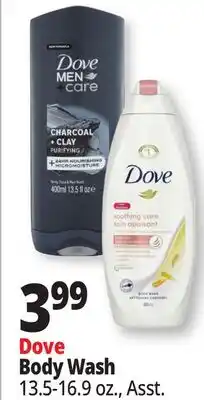 Ocean State Job Lot Dove Men + Care Charcoal + Clay Body Face & Hair Wash 13.5 oz offer