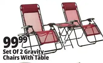 Ocean State Job Lot Zero Gravity Chairs with Side Table 3 Piece offer