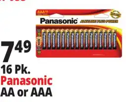 Ocean State Job Lot Panasonic AA Alkaline Plus Batteries 16-Count offer