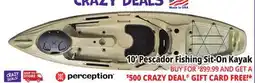 Ocean State Job Lot 10' Pescador Fishing Sit-On Kayak offer