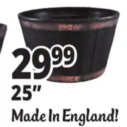 Ocean State Job Lot Whiskey Barrel Resin Planter 24.6 offer