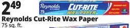 Ocean State Job Lot Reynolds Kitchens Cut-Rite Wax Paper 75 sq ft offer