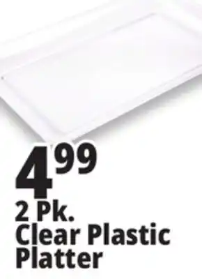 Ocean State Job Lot Smith & Callahan Premium Plastic 18 x 11 Clear Rectangle Platter 2 Count offer