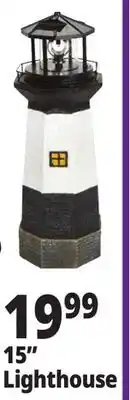 Ocean State Job Lot Solar Lighthouse with Rotating LED Light 15 offer