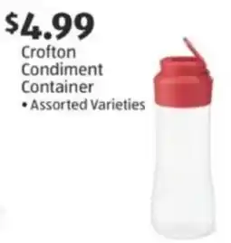 Aldi Crofton condiment container offer