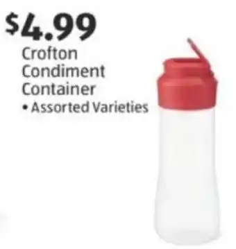 Aldi Crofton condiment container offer