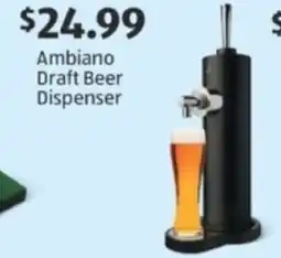 Aldi Ambiano draft beer dispenser offer