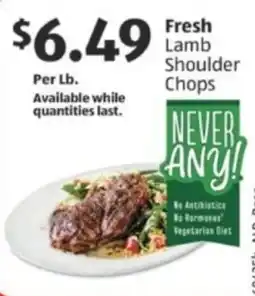 Aldi Fresh lamb shoulder chops offer