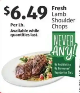 Aldi Fresh lamb shoulder chops offer