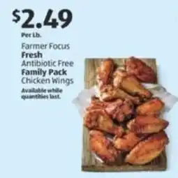Aldi Farmer focus fresh antibiotic free family pack chicken wings offer