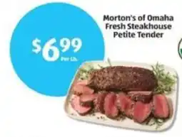 Aldi Morton's of omaha fresh steakhouse petite tender offer