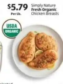 Aldi Simply naturefresh organic chicken breasts offer
