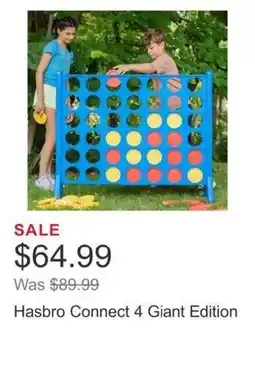 Costco Hasbro connect 4 giant edition offer