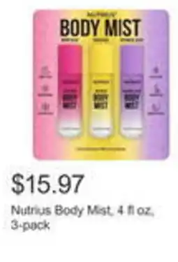 Costco Nutrius body mist offer
