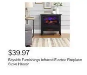Costco Bayside furnishings infrared electric fireplace stove heater offer