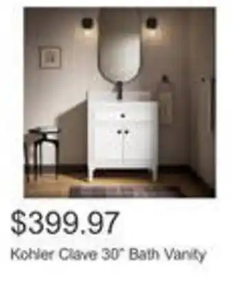 Costco Kohler clave bath vanity offer
