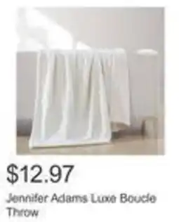 Costco Jennifer adams luxe boucle throw offer