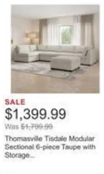 Costco Thomasville tisdale modular sectional offer