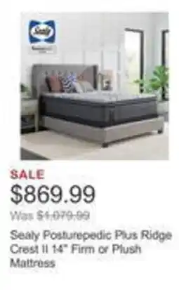 Costco Sealy posturepedic plus ridge crest offer