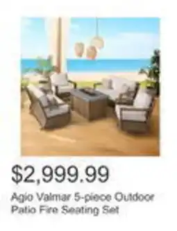 Costco Agio valmar outdoor patio fire seating set offer