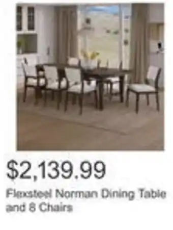 Costco Flexsteel norman dining table and & chairs offer