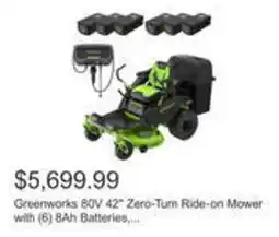 Costco Greenworks zero-turn ride-on mower offer