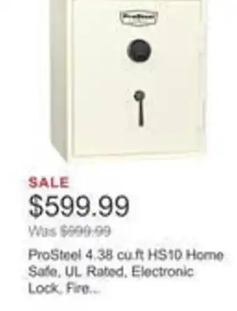 Costco Prosteel home safe, ul rated, electronic lock, fire offer