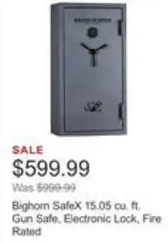 Costco Bighorn safex fgun safe, electronic lock, fire rated offer
