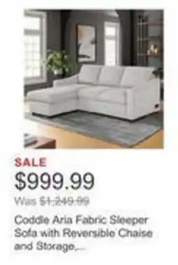 Costco Coddle aria fabric sleeper sofa offer