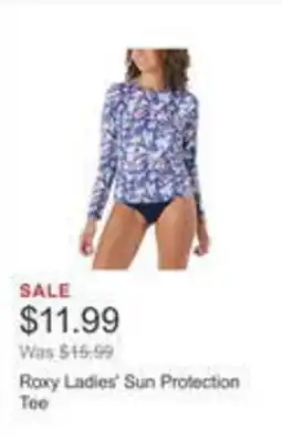 Costco Roxy ladies' sun protection tee offer