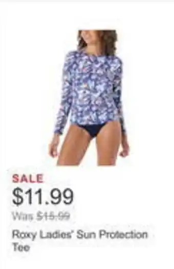 Costco Roxy ladies' sun protection tee offer
