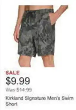 Costco Kirkland signature men's swim short offer
