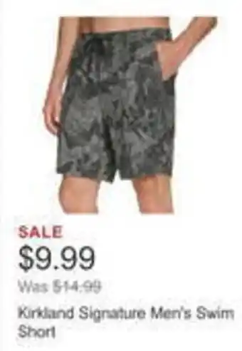 Costco Kirkland signature men's swim short offer