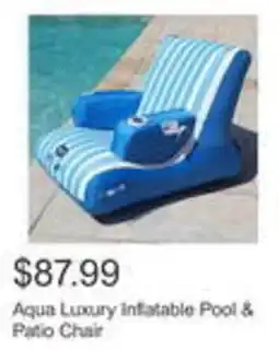 Costco Aqua luxury inflatable pool & patio chair offer